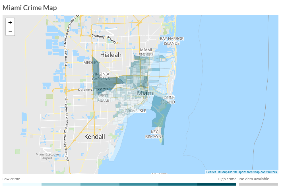 ¿Cúales son los vecindarios más seguros en Miami Florida?